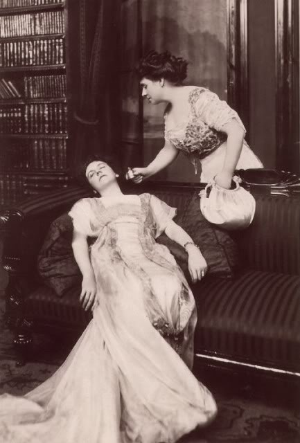 dramatic fainting woman
