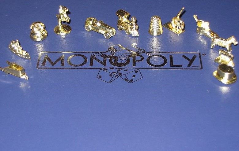 6 original monopoly pieces